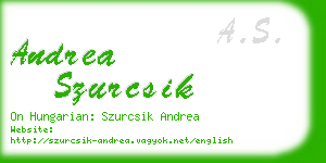 andrea szurcsik business card